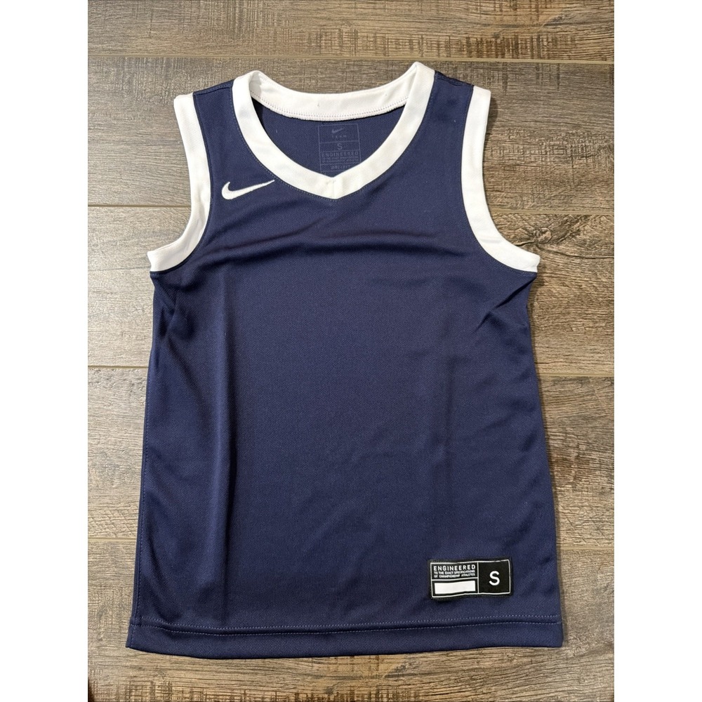 Nike Team Fastbreak Basketball Jersey Mens Small Blue White Dri-FIT DC2385-420